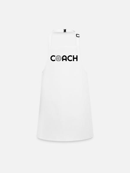 Volleyball - Volley Ball - Volley-Ball - Sport - Schürze für Kinder - Weiß - Vorne