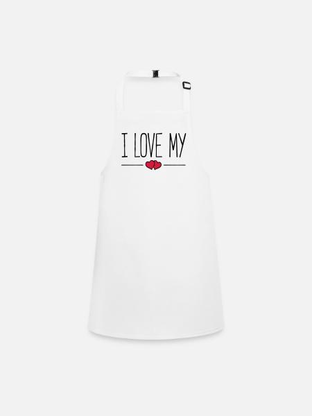 i love my - Schürze für Kinder - Weiß - Vorne