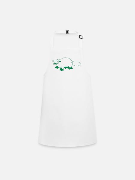 ornithorynque accroupi - Tablier Enfant - blanc - Devant