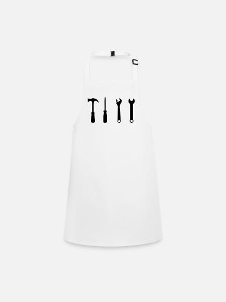 tool - Children's Apron - white - Front