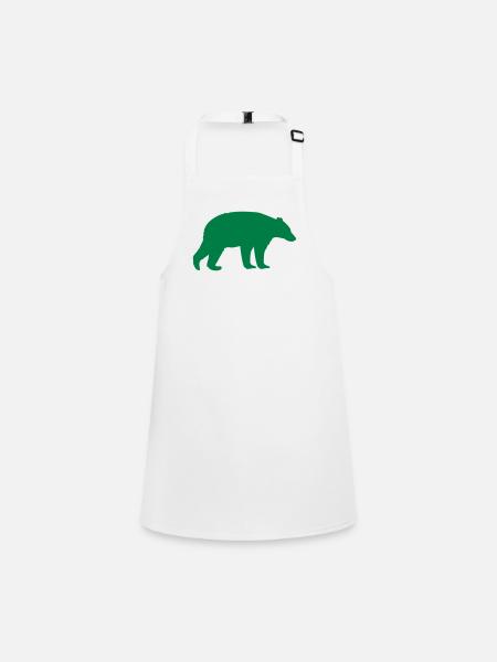 bear - Children's Apron - white - Front