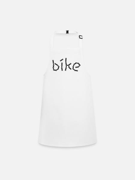Chaîne de vélo font de chaîne de vélo - Tablier Enfant - blanc - Devant