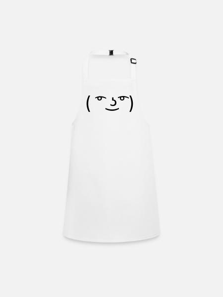 Le Lenny Face or Le Face Face hipster meme - Children's Apron - white