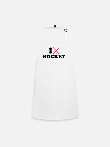 I love Field hockey - Children's Apron - white - Front