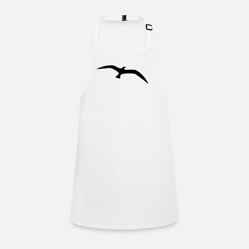 Mouette oiseau volant oiseau de mer silhouette Contour Belle Tablier Enfant