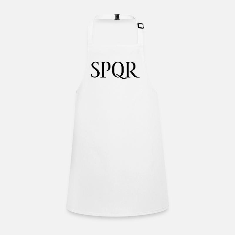 SPQR Lettering Vector Dark Children's Apron