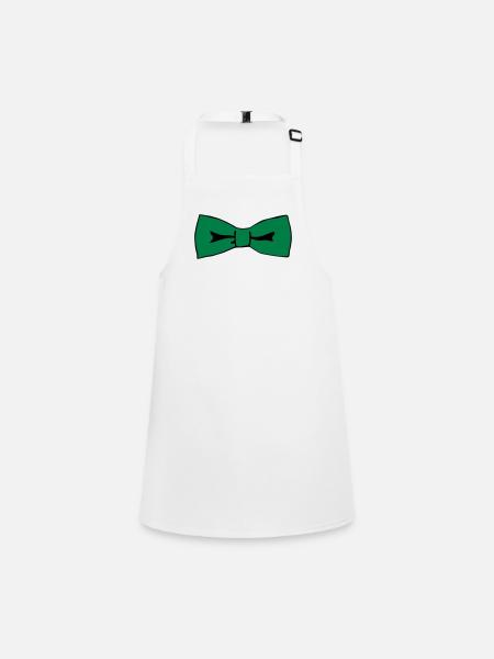 Bow Tie - Children's Apron - white