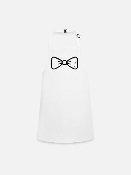 bow tie - Children's Apron - white - Front