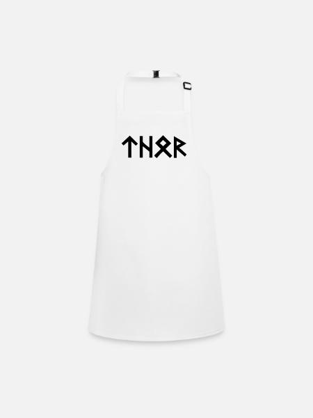 Thor Runen - Schürze für Kinder - Weiß - Vorne