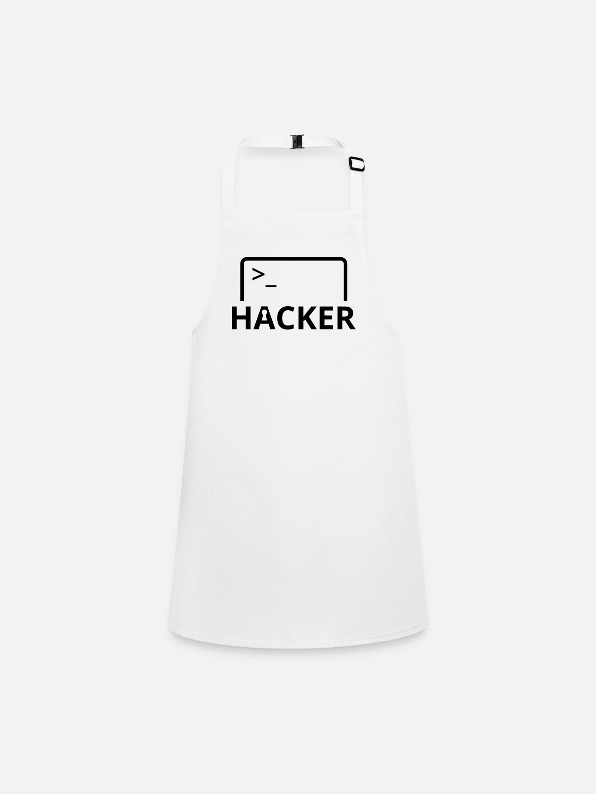 Hacker programmeur informatique - Tablier Enfant - blanc - Devant