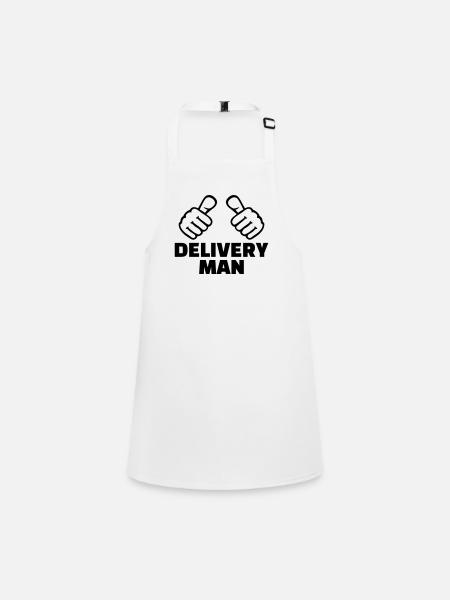 Delivery man - Children's Apron - white - Front