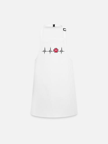 cat dog pet pulse heartbeat frequency ECG p - Children's Apron - white - Front