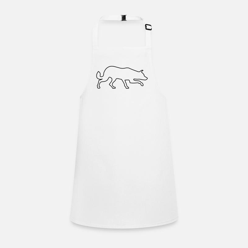 Herding dog silhouette Children's Apron