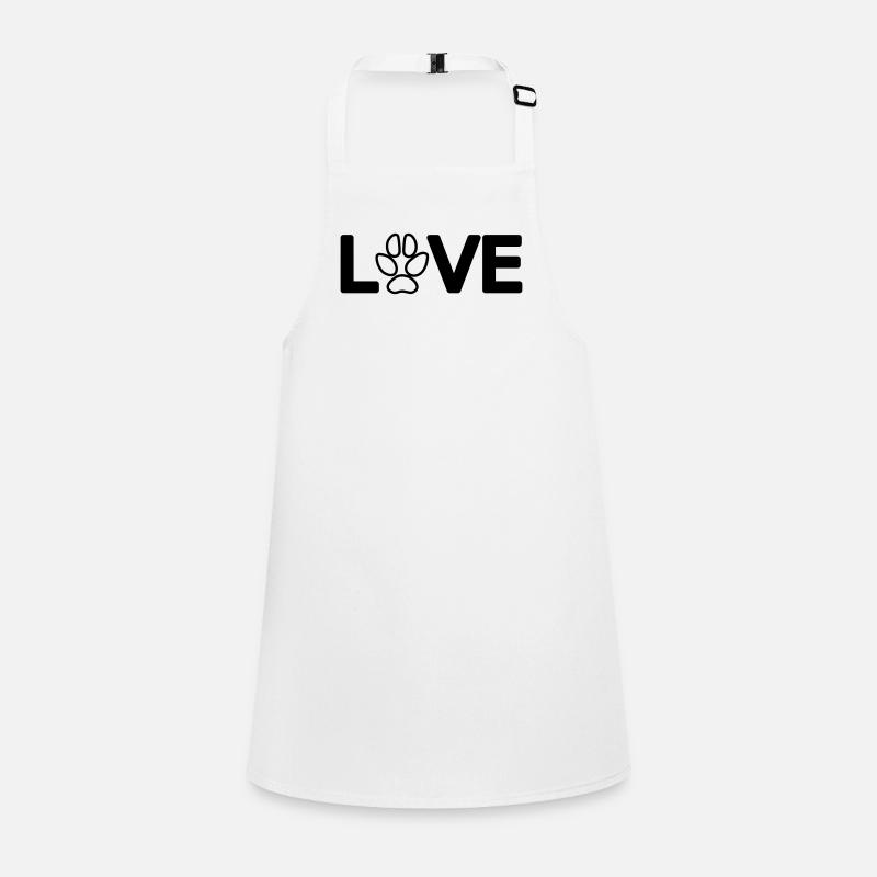 Love Hundepfote 2 Vector Schürze für Kinder