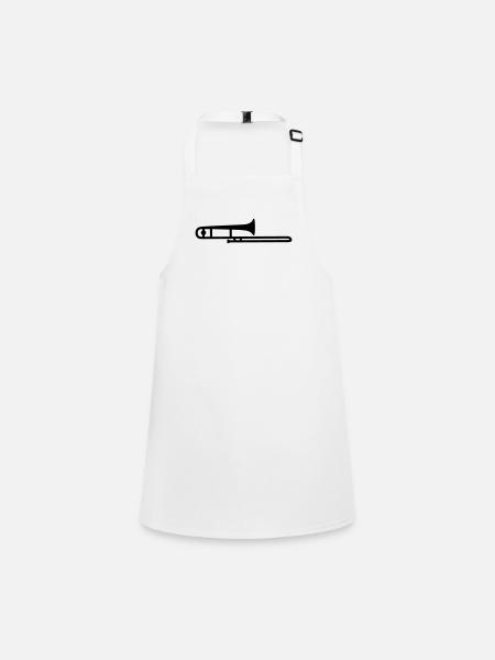 trombone - Children's Apron - white