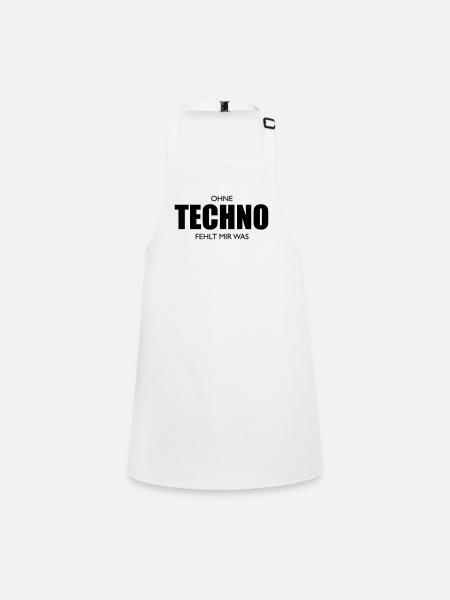 Sans la techno, il te manque quelque chose - Tablier Enfant - blanc - Devant