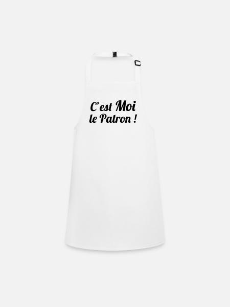 c'est MOI le Patron ! - Schürze für Kinder - Weiß - Vorne
