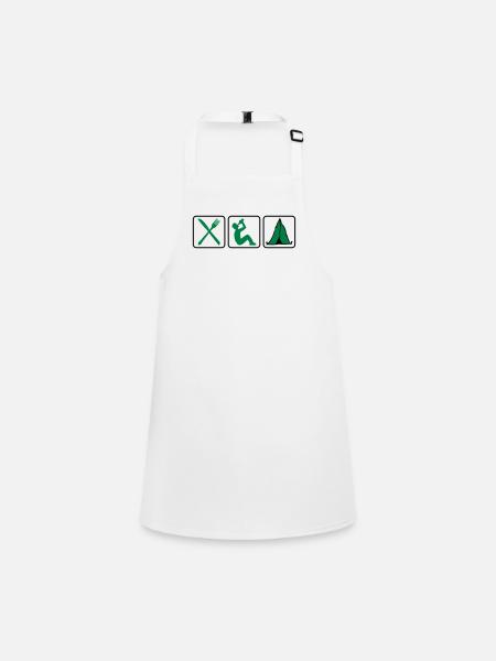 Eat Drink camp tent tents drinking alcohol beer pa - Children's Apron - white - Front