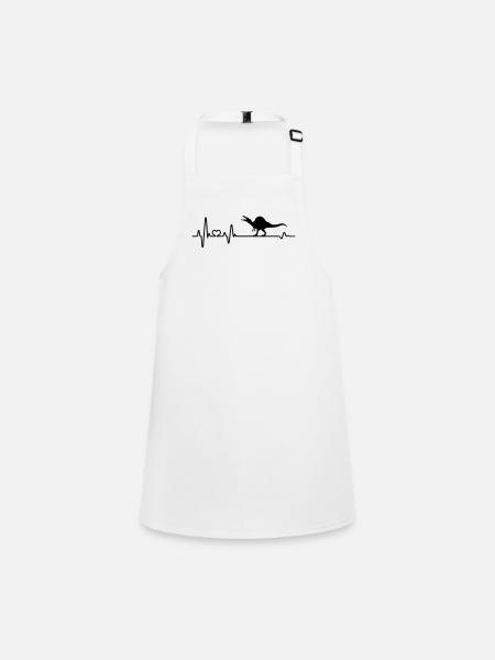 Spinosaurus Heartbeat Dinosaur Dino Prehistoric Times - Children's Apron - white - Front