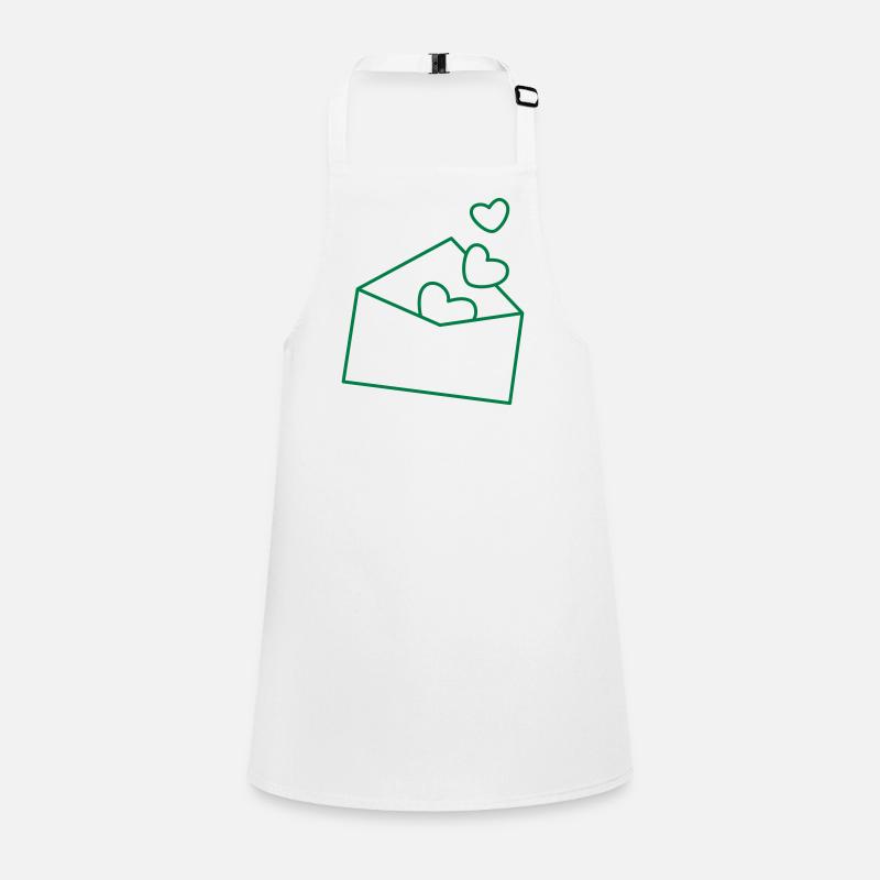 Umschlag mit Herzen Schürze für Kinder