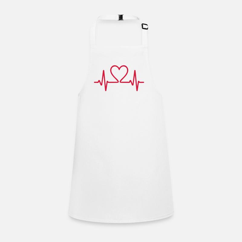 ecg heart beat line qrs complex Children's Apron
