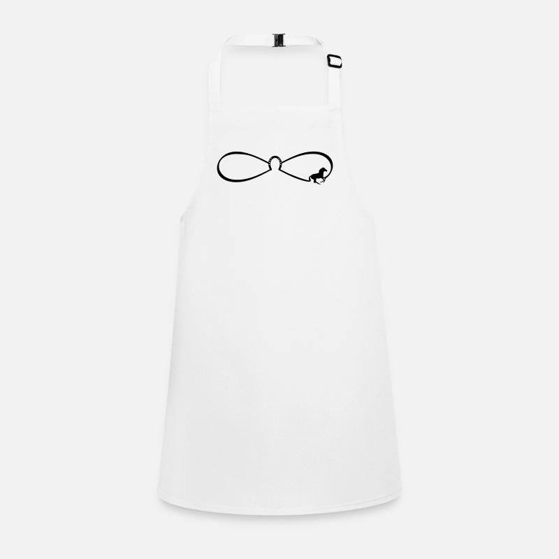 Pferd Reiterin Pferdefans Springreiten Unendlich Schürze für Kinder