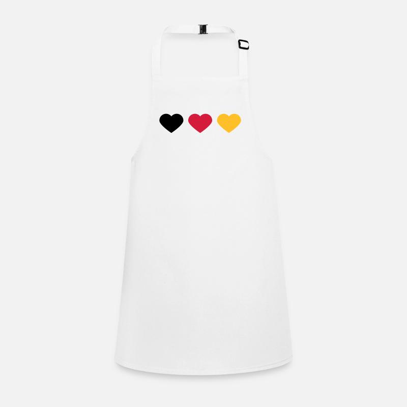 3 Hearts Germany Flag Colors Love German Children's Apron