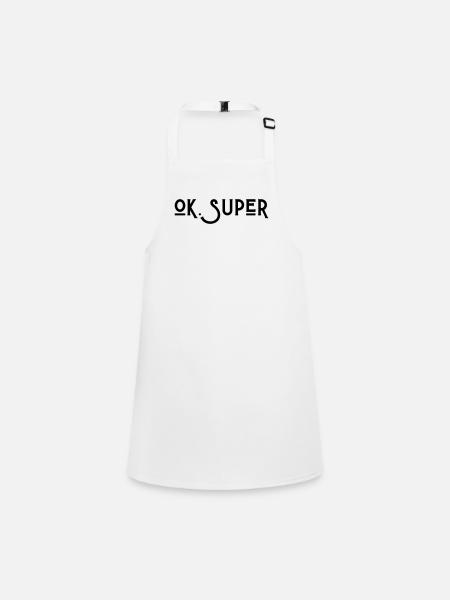 Ok Super - Tablier Enfant - blanc - Devant