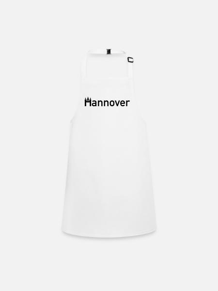 Hanover Town Sign Skyline with New Town Hall - Children's Apron - white - Front