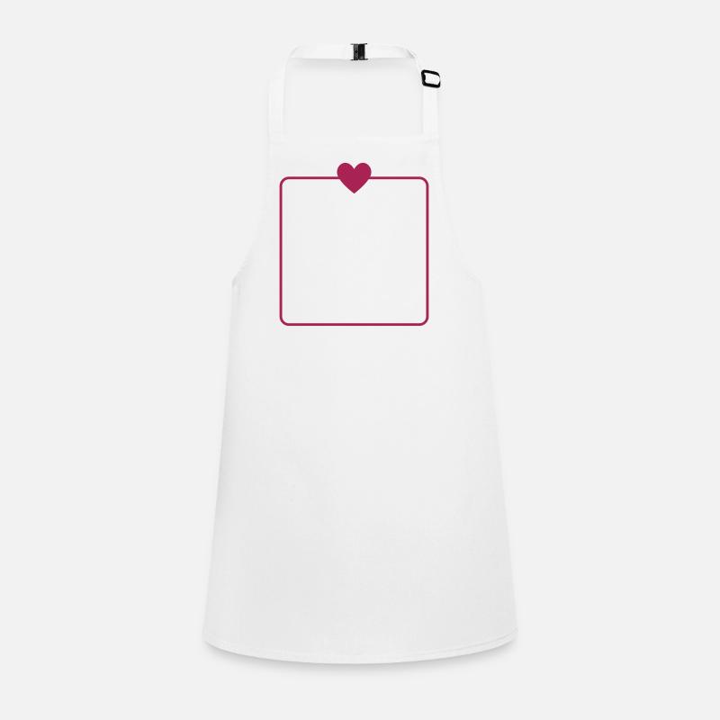 Frame Heart Square Photo Frame Shape Round Corners Children's Apron