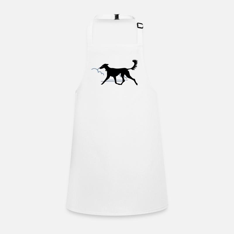 Windhund / greyhound (1c) - Children's Apron - white
