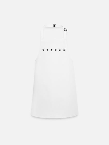 Stars / / 6 / / Star series / / row / / necklace / - Children's Apron - white - Front