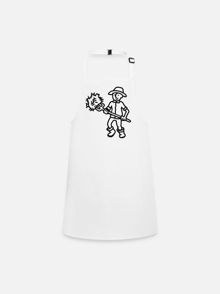 Agriculteur foin - ligne - Tablier Enfant - blanc - Devant
