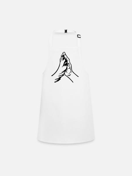 Main et patte - Tablier Enfant - blanc