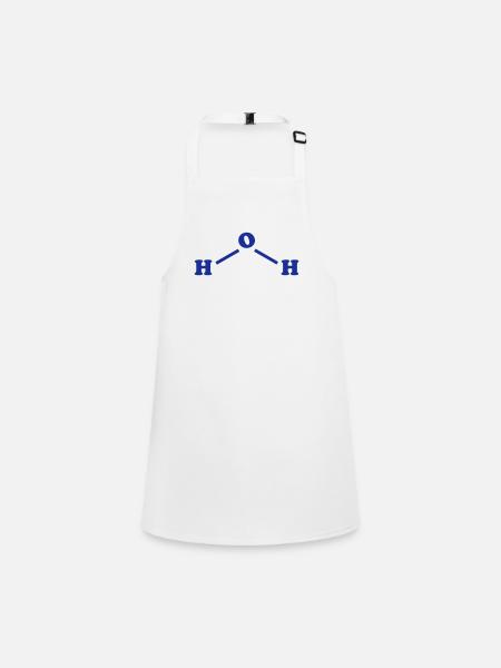 Water Molecular Chemical Formula - Children's Apron - white - Front