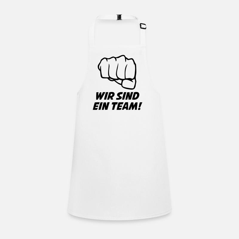 wir_sind_ein_team Schürze für Kinder