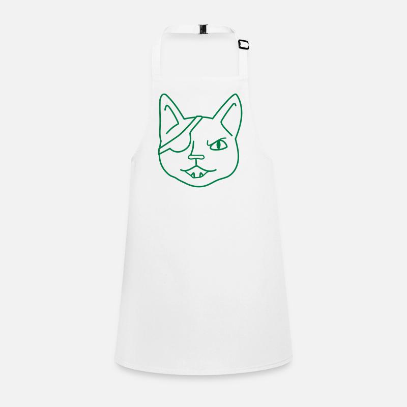 angry pirate cat face Children's Apron