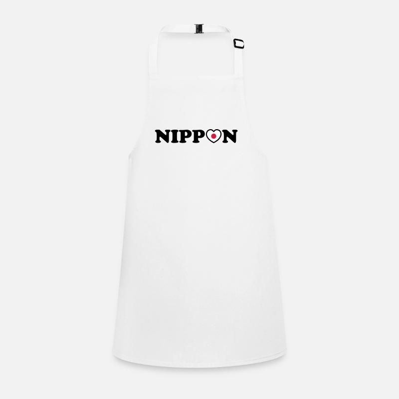 Nippon Love Heart Flag Children's Apron