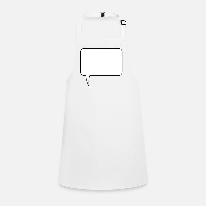 Conception rectangulaire de bulle de dialogue Tablier Enfant
