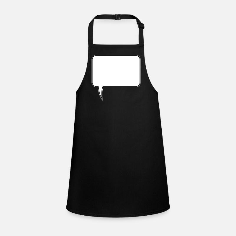 Speech bubble rectangle design Children's Apron