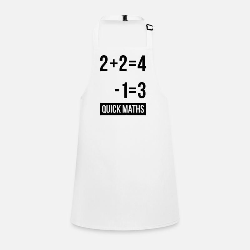 Mans Not Hot Shirt, 2+2 is 4 Quick Maths Tablier Enfant