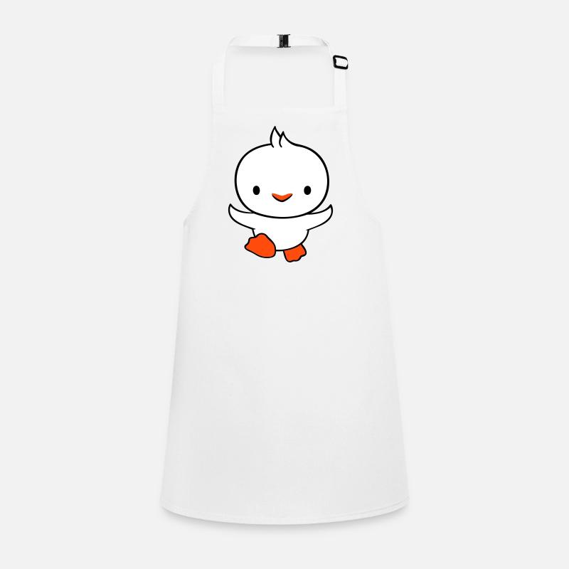 Duck running fast wants to fly cute flutter Children's Apron