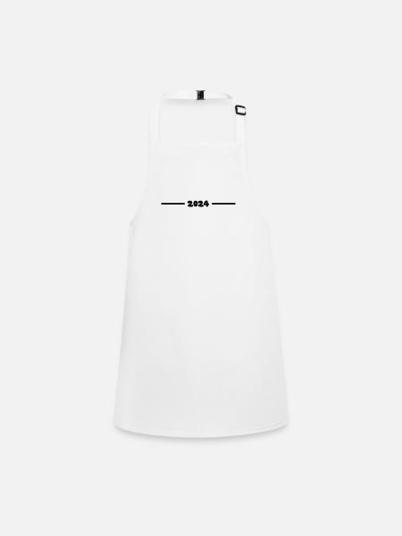 2024 year - Children's Apron - white - Front