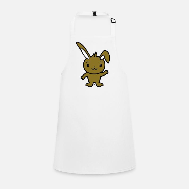 Lapin saluant amicalement la main agitant bonjour Tablier Enfant