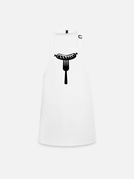 Bratwurst meat icon - Children's Apron - white - Front