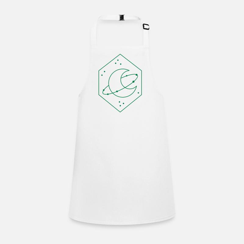 Diamond crescent moon with orbit Children's Apron