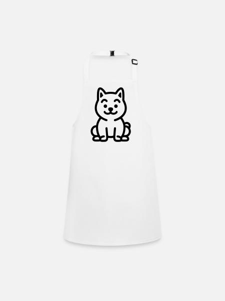 Chien - Tablier Enfant - blanc