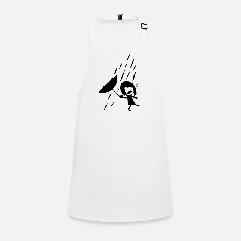 Mädchen an einem regnerischen Tag Schürze für Kinder