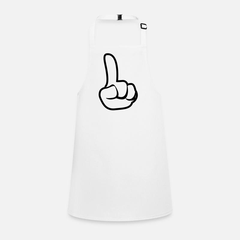 Erhobener Zeigefinger Schürze für Kinder