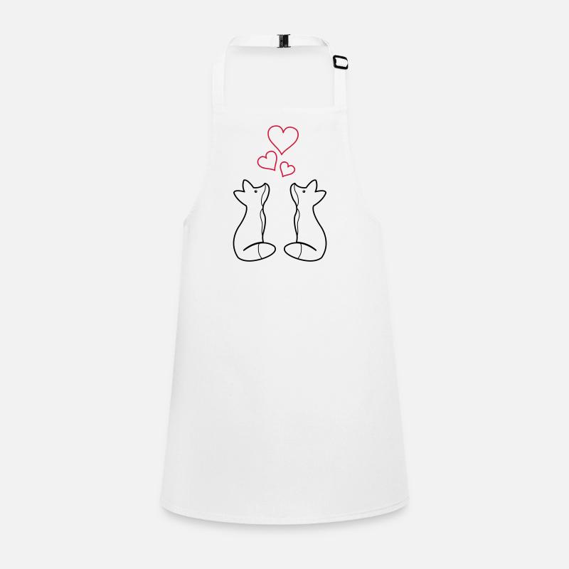 foxes in love 01 Schürze für Kinder